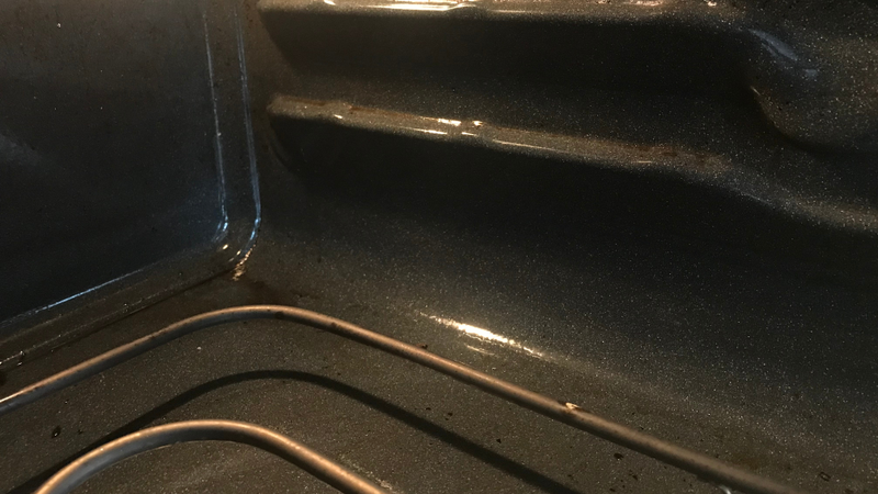 Yeah, you could basically eat off my oven floor now.